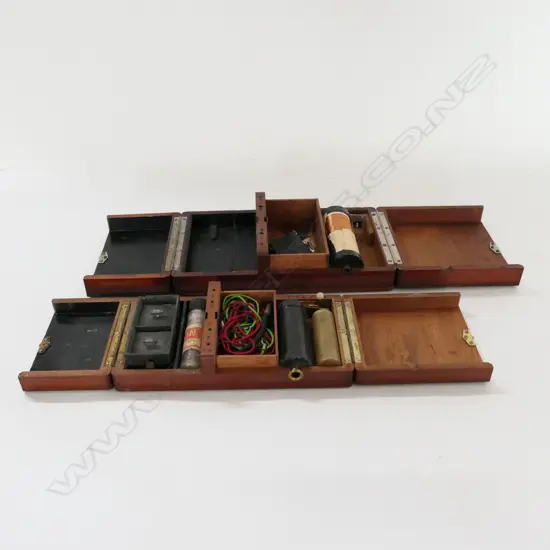 ELECTROTHERAPY DEVICE (APPREIL D'INDUCTION VOLTA FARADIQUE) by A GAIFFE, PARIS, IN MAHOG BOX.